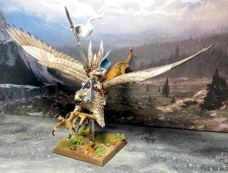 High Elf Prince on Griffon by Dethos