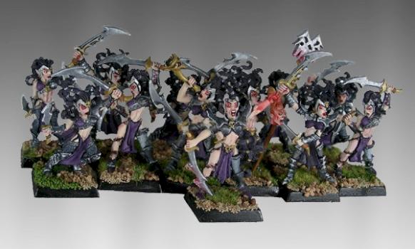 Dark Elf Witch Elves Unit with Command Group by Lord Roberts