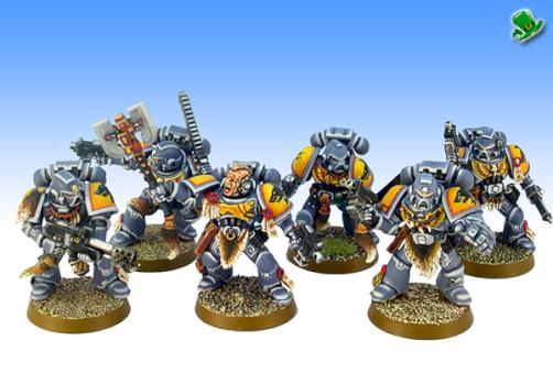 WH40K Space Wolves Blood Claws Unit by leprechaun studio