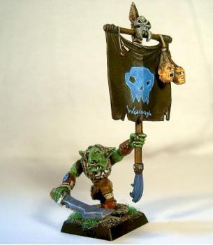 Goblin standard bearer by kebabi