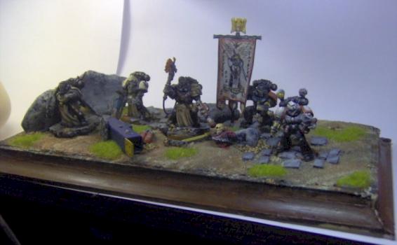 Black templars command squad with diorama #2 by Casterino