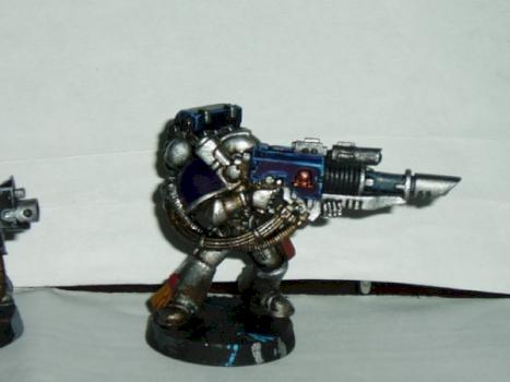 WIP Space Marine with Lascannon by EMB