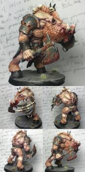 Beasts of chaos Bullgor, Swinotaur, Minoboar conversion / kitbash by Hamish Longstride