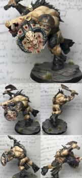 Beasts of chaos Bullgor, Swinotaur, Minoboar conversion / kitbash by Hamish Longstride