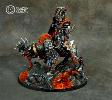 Age of Sigmar Chaos Lord of Khorne on Juggernaut by Awaken Realms