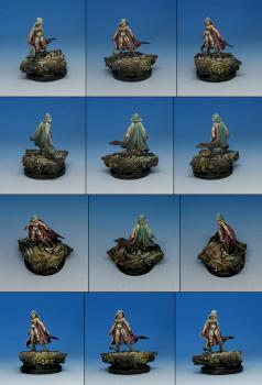 Reaper miniatures assassin on Green Stuff World base by Wappellious