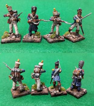 French Voltigeurs, Officer and Old Guard by Pred