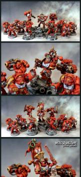 Blood Angels Tactical Chess Squad. by Woodstone