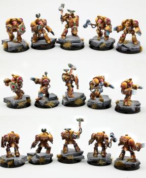 Imperial Fists Terminator squad by jabbayoda