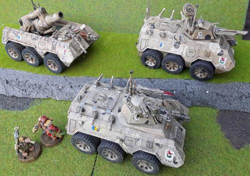 Fast desert recce squad in wheeled Chimeras by Kolja