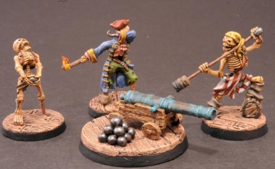 Undead Pirate Cannon & Crew by blackfly