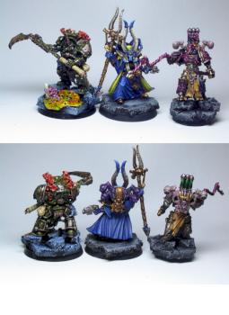 Chaos Lords Ahriman,Lucius, Typhus by miniDrake