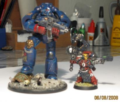 54mm scratchbuild space marine scale pic by the damned artificer