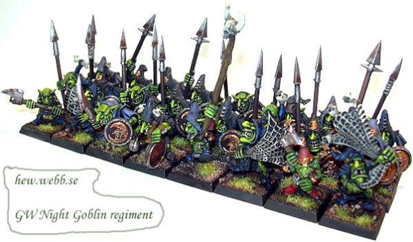 Night Goblin regiment by bakalla