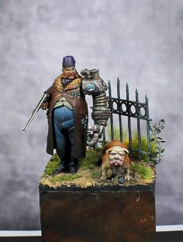 Major Dreadful and Archie, his trusted bulldog Front view by Kraan