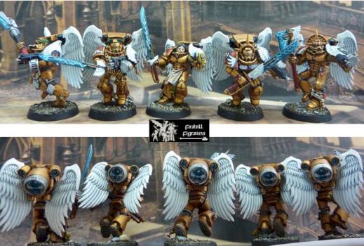 Blood Angel Sanguinary Guard by Finhill_Figures