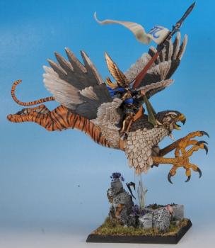 High Elf Griffon Rider (side view) by blackfly