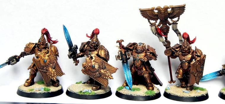 The Legio Custodes Squad with swords by Damik