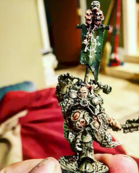 NURGLE CHAOS SPACE MARINE SORCERER 40k by oscarsammuel