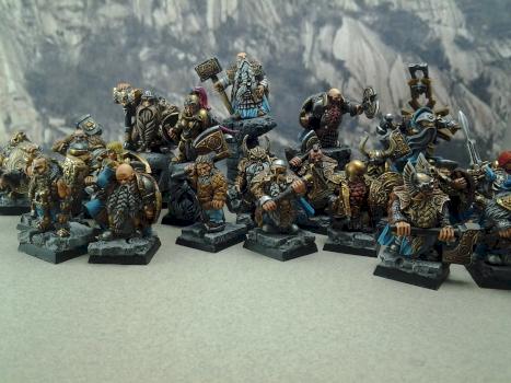 Asgrim Dwarf General and the troops by gilsby