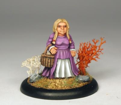 Dwarf World - Dwarf Woman with Basket by witchhunter