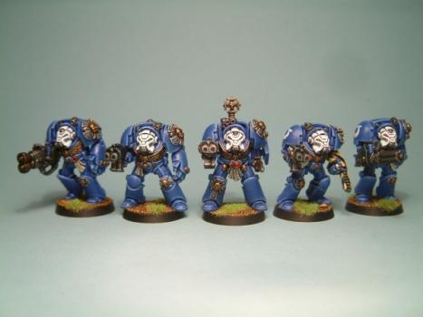 Ultramarine Terminator Squad by taipan