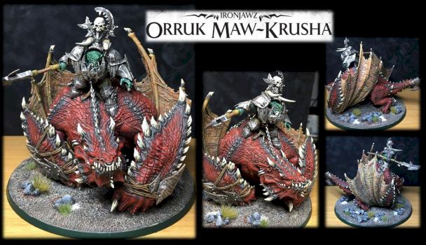 Orruk Mega-Boss on Maw-Krusha (Ironjawz) by Graishak