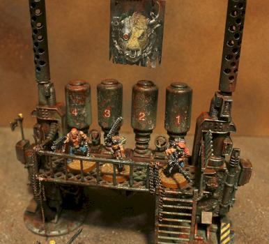 Necromunda Processing plant close up by WorkingStiff