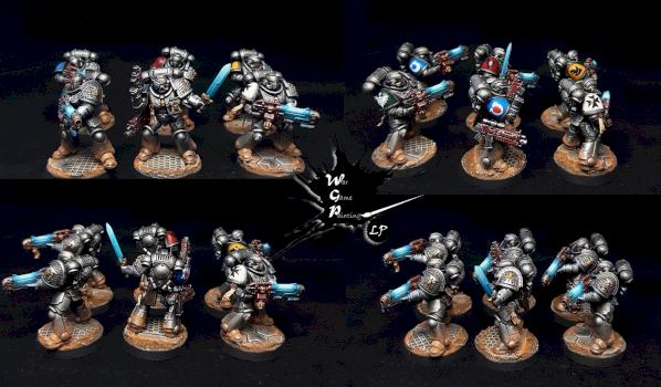 Primaris Deathwatch Hellblasters + Intercessor Sergeant by CroWarGamePainting