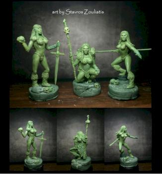 Barbarian girls 54mm by Stavros Zouliatis