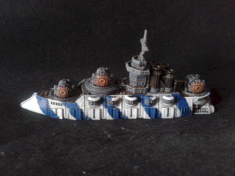 Cherbourg class Battlecruiser (Dystopian wars) by Messerkopf