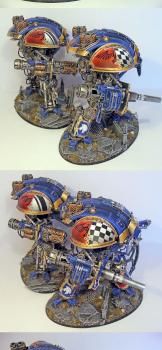 Imperial Knight Paladin and Knight Errant of House Terryn by DarkEyeStudios