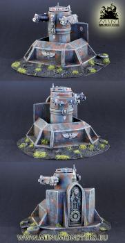 Space Marines Sentry Turret with Lascannons by dargo000