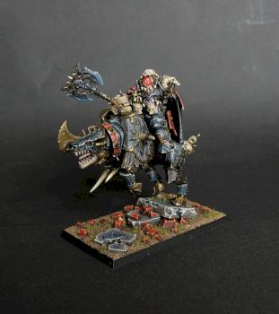 Khorne lord on Juggernaut by siny lemur