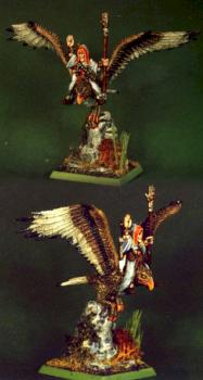 Highelf-Mage, mounted on giant eagle by ThomasMuckus