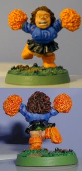 Bloodbowl Dwarf Cheerleader by Jon Brittan