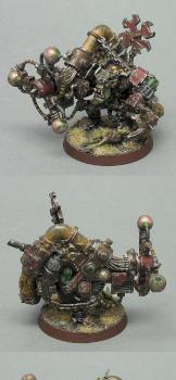 Ork big mek with shokk attack gun by GriffinPainting