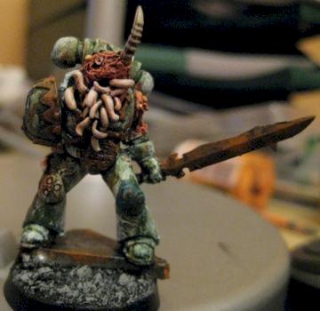 Posessed Chaos Space Marine of Nurgle by Plaguelord