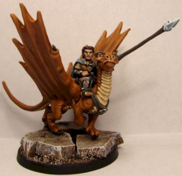 Mounted Halfling with Dragon by idahoan