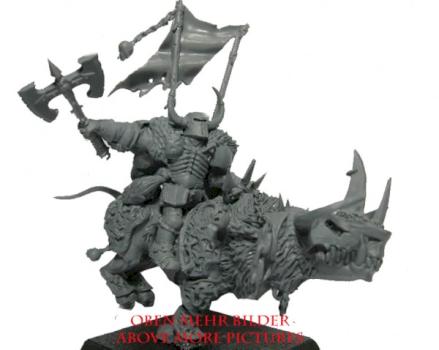 Khorne Chaos General on daemonic steed by Beowahr