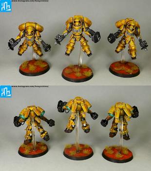 Imperial Fists Primaris Marine Inceptor Squad by HooY