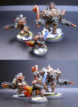 Mercenary Battlegroup: Magnus and his custom Warjacks by Pydracor