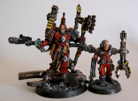 Crimson Fists Master of the Forge and Servitor by Plaguelord