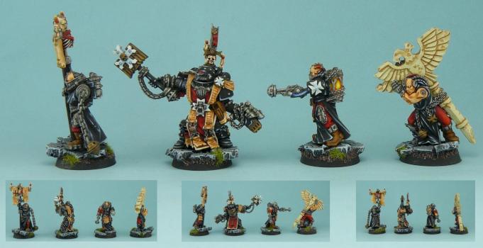 WH 40K SM Chaplain Grimaldus & Retinue by Toffgd