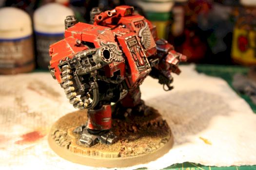 Space Marine Blood Angels Furioso Dreadnought with Frag Cannon by Johnnyhorse