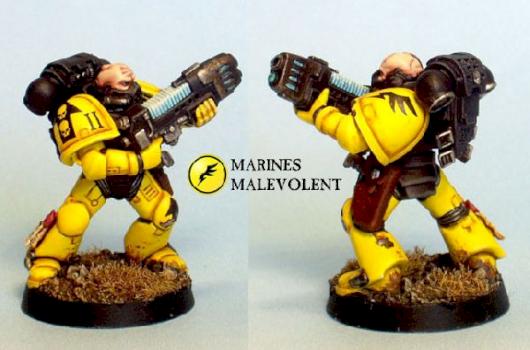 Marines Malevolent - tactical marine with plasma gun by Chaplain Desmodus