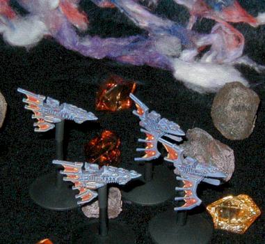 Battlefleet Gothic Mixed Eldar Escorts by DraconisTsai