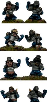 Blood Bowl: 4 halfling players (closer) by TyronMagda