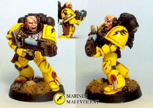 Marines Malevolent - tactical marine with plasma gun by Chaplain Desmodus