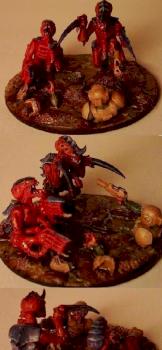 Bad day?  Mini tyranid attack diorama by black rage